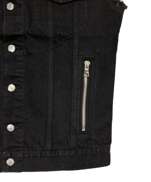 BALMAIN（バルマン）BALMAIN (バルマン) バックエンブロイダリーデニムジャケット ブラック サイズ:46の古着・服飾アイテム