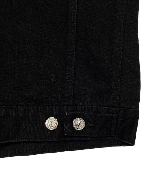 BALMAIN（バルマン）BALMAIN (バルマン) バックエンブロイダリーデニムジャケット ブラック サイズ:46の古着・服飾アイテム