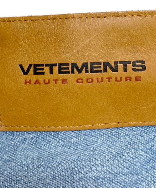 VETEMENTS（ヴェトモン）VETEMENTS (ヴェトモン) BIG SHAPE DENIM PANTS インディゴ サイズ:W32(81cm)の古着・服飾アイテム
