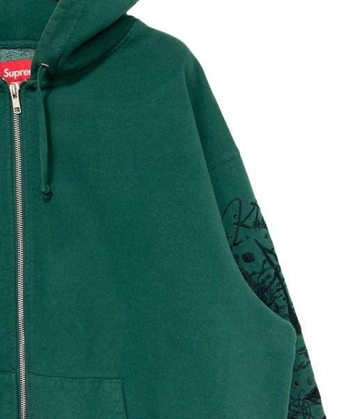 SUPREME（シュプリーム）SUPREME (シュプリーム) 葵産業 (アオイサンギョウ) AOI Zip Up Hooded Sweatshirt グリーン サイズ:Mの古着・服飾アイテム