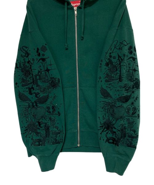 SUPREME（シュプリーム）SUPREME (シュプリーム) 葵産業 (アオイサンギョウ) AOI Zip Up Hooded Sweatshirt グリーン サイズ:Mの古着・服飾アイテム