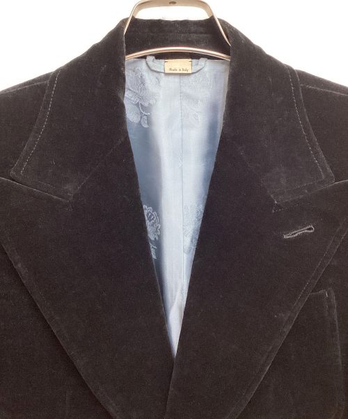 GUCCI（グッチ）GUCCI (グッチ) 22AW Velvet jacket(ベルベットジャケット) ブラック サイズ:44の古着・服飾アイテム