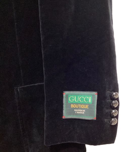 GUCCI（グッチ）GUCCI (グッチ) 22AW Velvet jacket(ベルベットジャケット) ブラック サイズ:44の古着・服飾アイテム