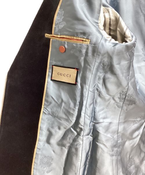 GUCCI（グッチ）GUCCI (グッチ) 22AW Velvet jacket(ベルベットジャケット) ブラック サイズ:44の古着・服飾アイテム