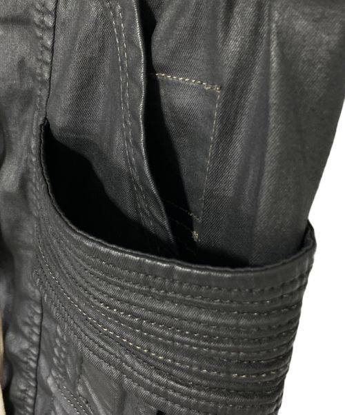 DRKSHDW（ダークシャドウ）DRKSHDW (ダークシャドウ) ワックスコーティングストレッチパンツ ブラック サイズ:Sの古着・服飾アイテム