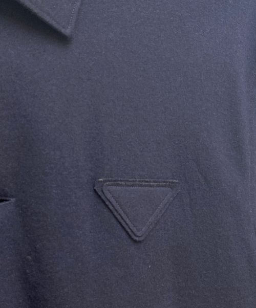 PRADA（プラダ）PRADA (プラダ) 三角プレート シャツ ネイビー サイズ:Mの古着・服飾アイテム