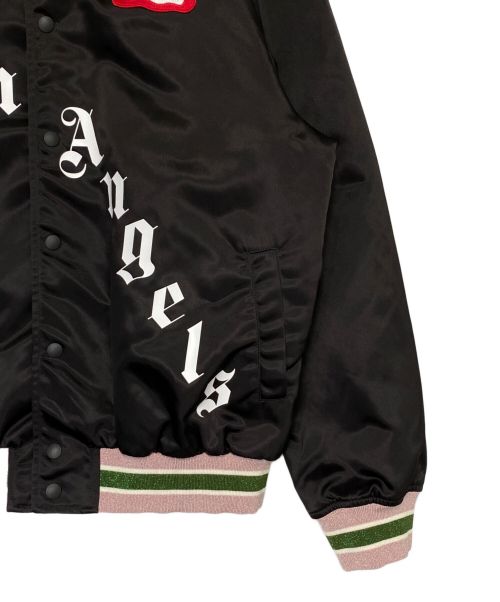 Palm Angels（パーム エンジェルス）Palm Angels (パーム エンジェルス) ICE CREAM (アイスクリーム) Skull Varsity Jacket ブラック サイズ:Lの古着・服飾アイテム