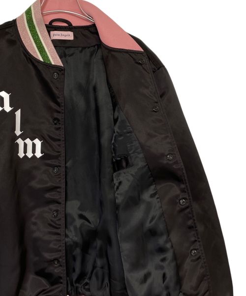 Palm Angels（パーム エンジェルス）Palm Angels (パーム エンジェルス) ICE CREAM (アイスクリーム) Skull Varsity Jacket ブラック サイズ:Lの古着・服飾アイテム