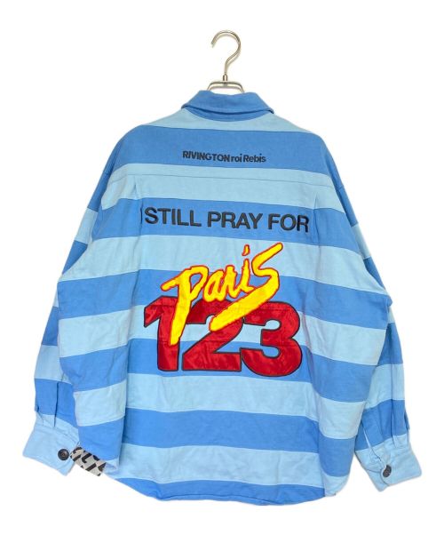 RIVINGTON roi Rebis（リヴィントンロイレヴィス）RIVINGTON roi Rebis (リヴィントンロイレヴィス) I STILL PRAY BUTTON UP ブルー サイズ:表記無しの古着・服飾アイテム