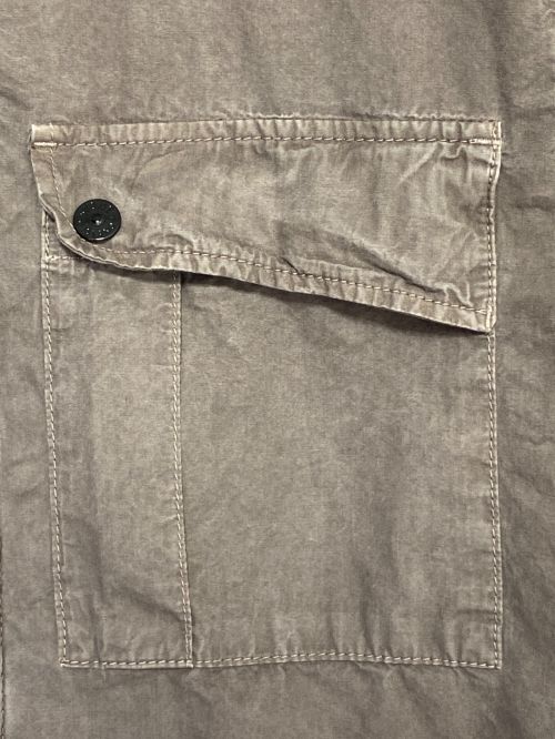 STONE ISLAND（ストーンアイランド）STONE ISLAND (ストーンアイランド) OLD EFFECT BRUSHED COTTON OVERSHIRT オリーブ サイズ:Lの古着・服飾アイテム