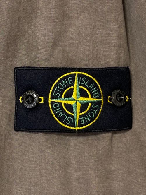 STONE ISLAND（ストーンアイランド）STONE ISLAND (ストーンアイランド) OLD EFFECT BRUSHED COTTON OVERSHIRT オリーブ サイズ:Lの古着・服飾アイテム