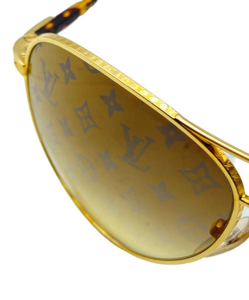 LOUIS VUITTON（ルイ ヴィトン）LOUIS VUITTON (ルイ ヴィトン) コンスピラシオン パイロット サングラス ゴールドの古着・服飾アイテム