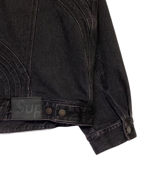 SUPREME（シュプリーム）SUPREME (シュプリーム) S Logo Denim Trucker Jacket ブラック サイズ:Lの古着・服飾アイテム