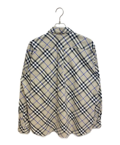 BURBERRY（バーバリー）BURBERRY (バーバリー) コットンチェックシャツ グレー×ブラック サイズ:XLの古着・服飾アイテム