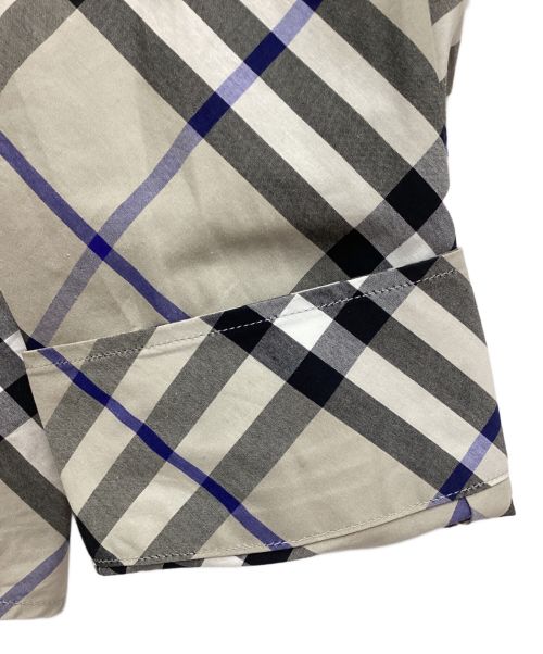 BURBERRY（バーバリー）BURBERRY (バーバリー) コットンチェックシャツ グレー×ブラック サイズ:XLの古着・服飾アイテム