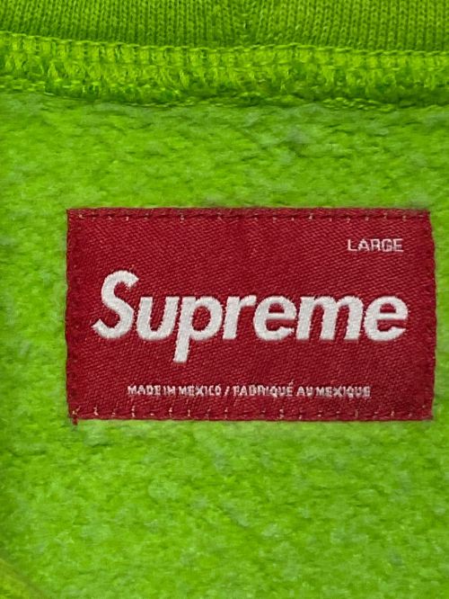 SUPREME（シュプリーム）SUPREME (シュプリーム) Overdyed Small Box Zip Up Hooded Sweatshirt 黄緑 サイズ:Lの古着・服飾アイテム