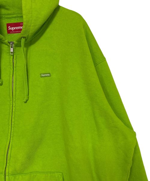 SUPREME（シュプリーム）SUPREME (シュプリーム) Overdyed Small Box Zip Up Hooded Sweatshirt 黄緑 サイズ:Lの古着・服飾アイテム