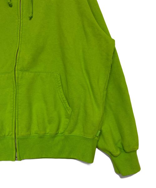 SUPREME（シュプリーム）SUPREME (シュプリーム) Overdyed Small Box Zip Up Hooded Sweatshirt 黄緑 サイズ:Lの古着・服飾アイテム