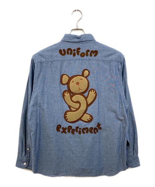 uniform experiment（ユニフォームエクスペリメント）uniform experiment (ユニフォームエクスペリメント) INSANE DUNGAREE WORK SHIRT インディゴ サイズ:2の古着・服飾アイテム