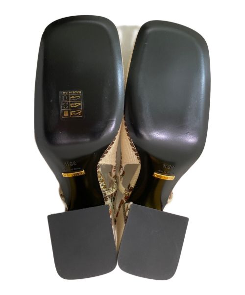 GUCCI（グッチ）GUCCI (グッチ) Canvas 100 Centennial Horsebit Pumps ベージュ サイズ:35 1/2の古着・服飾アイテム