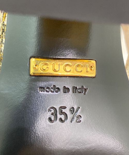 GUCCI（グッチ）GUCCI (グッチ) Canvas 100 Centennial Horsebit Pumps ベージュ サイズ:35 1/2の古着・服飾アイテム