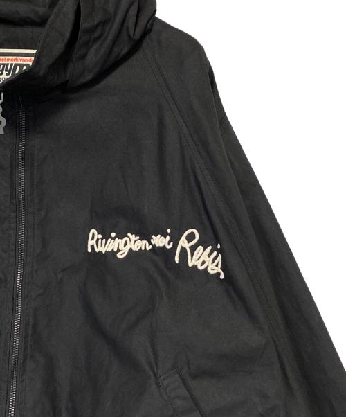 RIVINGTON roi Rebis（リヴィントンロイレヴィス）RIVINGTON roi Rebis (リヴィントンロイレヴィス) オイルド ジップアップフーデッドジャケット ブラック サイズ:2の古着・服飾アイテム