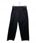 SCYEサイ）の古着「Stretch Cotton Drill Wide Leg Jeans」｜ブラック