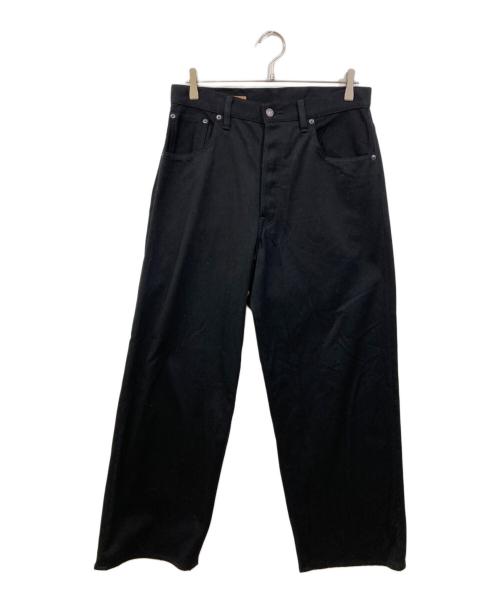 SCYE（サイ）SCYE (サイ) Stretch Cotton Drill Wide Leg Jeans ブラック サイズ:30の古着・服飾アイテム