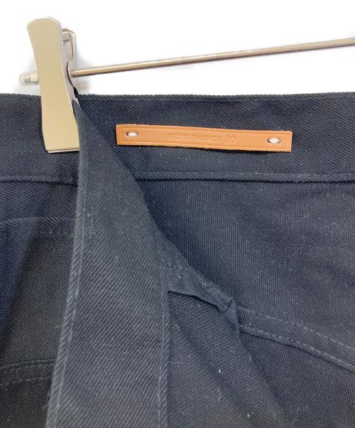SCYE（サイ）SCYE (サイ) Stretch Cotton Drill Wide Leg Jeans ブラック サイズ:30の古着・服飾アイテム