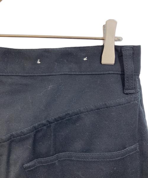 SCYE（サイ）SCYE (サイ) Stretch Cotton Drill Wide Leg Jeans ブラック サイズ:30の古着・服飾アイテム