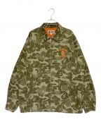 A BATHING APEアベイシングエイプ）の古着「ASIA CAMO ZIP JACKET」｜グリーン