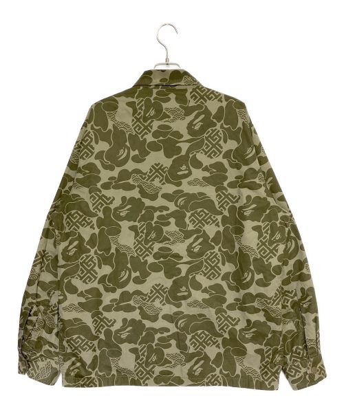 A BATHING APE（アベイシングエイプ）A BATHING APE (アベイシングエイプ) ASIA CAMO ZIP JACKET グリーン サイズ:Lの古着・服飾アイテム