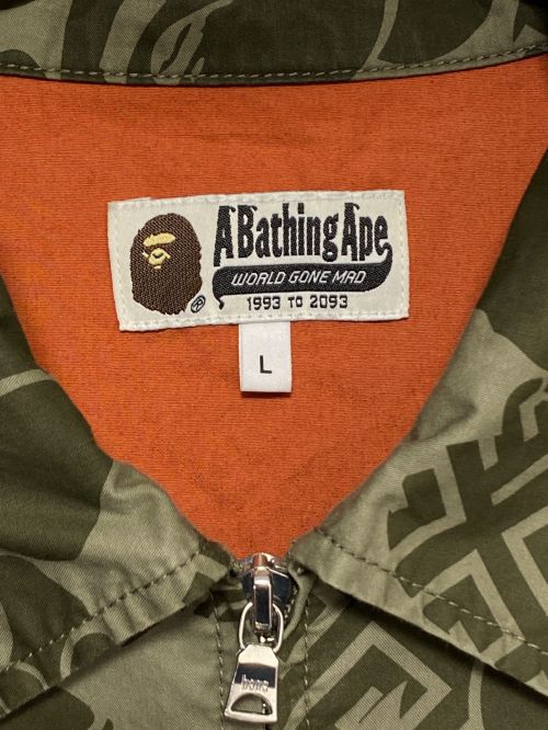 A BATHING APE（アベイシングエイプ）A BATHING APE (アベイシングエイプ) ASIA CAMO ZIP JACKET グリーン サイズ:Lの古着・服飾アイテム
