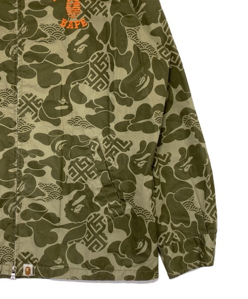 A BATHING APE（アベイシングエイプ）A BATHING APE (アベイシングエイプ) ASIA CAMO ZIP JACKET グリーン サイズ:Lの古着・服飾アイテム