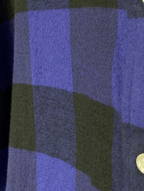 A BATHING APE（ア ベイシング エイプ）A BATHING APE (アベイシングエイプ) College Block Check Relaxed Fit Shirt ブルー サイズ:Lの古着・服飾アイテム