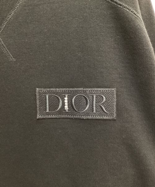 Dior（ディオール）Dior (ディオール) sacai (サカイ) ロゴ刺繍コットンフリーススウェット ブラック サイズ:Sの古着・服飾アイテム