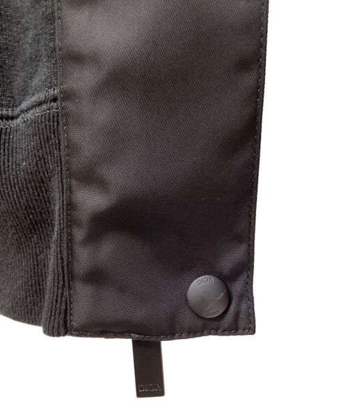 Dior（ディオール）Dior (ディオール) sacai (サカイ) ロゴ刺繍コットンフリーススウェット ブラック サイズ:Sの古着・服飾アイテム