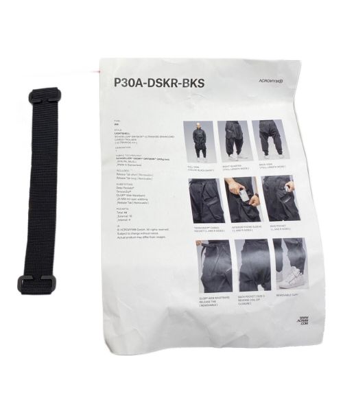 ACRONYM（アクロニウム）ACRONYM (アクロニウム) Ultrawide Drawcord Cargo Trouser ブラック サイズ:Lの古着・服飾アイテム
