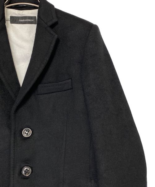 DSQUARED2（ディースクエアード）DSQUARED2 (ディースクエアード) カシミヤコート ブラック サイズ:44の古着・服飾アイテム
