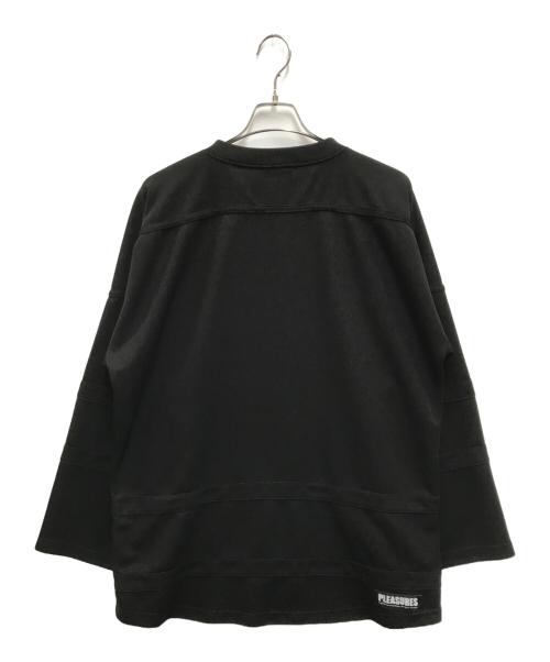 PLEASURES（プレジャーズ）PLEASURES (プレジャーズ) JOY DIVISION (ジョイディビジョン) ゲームシャツ ブラック サイズ:Lの古着・服飾アイテム