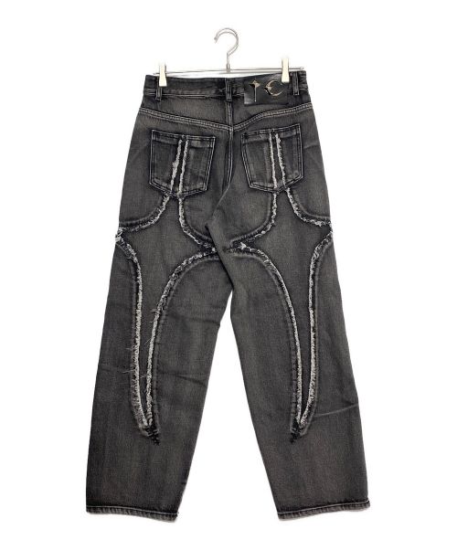THUG CLUB（サグ クラブ）THUG CLUB (サグ クラブ) TRIBAL DENIM PANT ブラック サイズ:1の古着・服飾アイテム