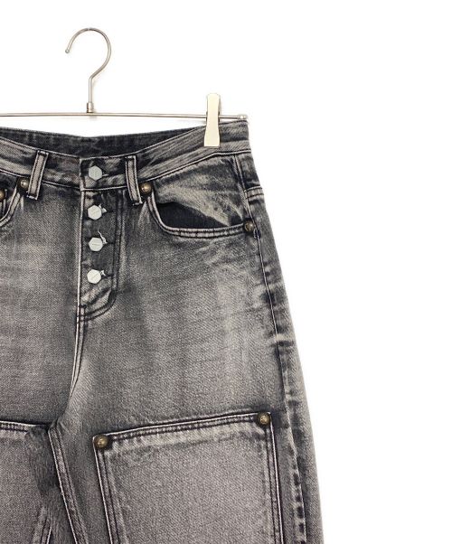 THUG CLUB（サグ クラブ）THUG CLUB (サグ クラブ) DOUBLE KNEE DENIM PANT ブラック サイズ:1の古着・服飾アイテム