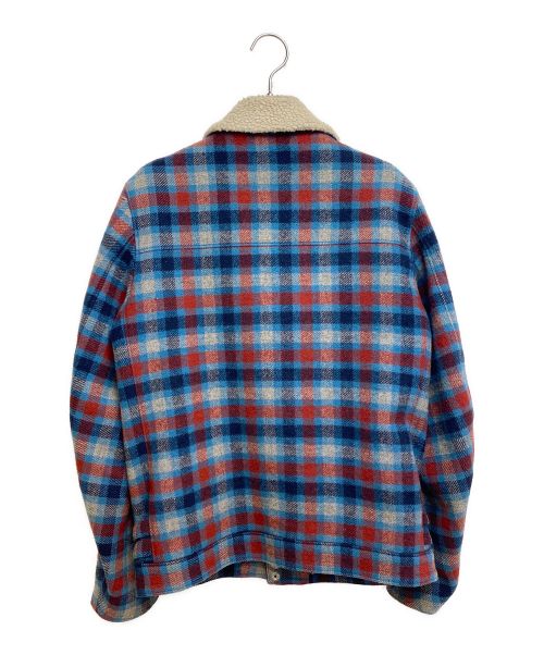 UNDERCOVERISM（アンダーカバーイズム）UNDERCOVERISM (アンダーカバーイズム) ボアライダースジャケット ブルー×レッド サイズ:2の古着・服飾アイテム
