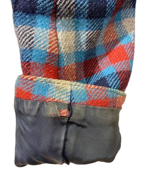 UNDERCOVERISM（アンダーカバーイズム）UNDERCOVERISM (アンダーカバーイズム) ボアライダースジャケット ブルー×レッド サイズ:2の古着・服飾アイテム