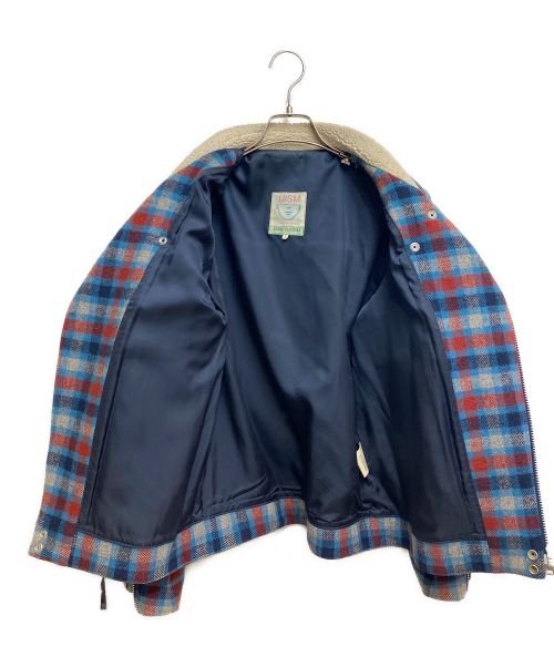 UNDERCOVERISM（アンダーカバーイズム）UNDERCOVERISM (アンダーカバーイズム) ボアライダースジャケット ブルー×レッド サイズ:2の古着・服飾アイテム