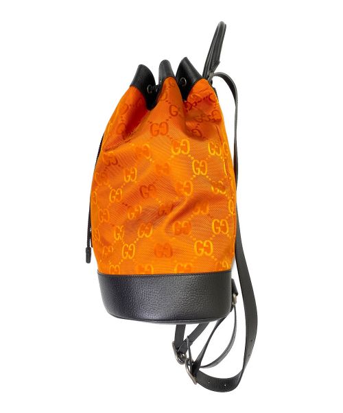 GUCCI（グッチ）GUCCI (グッチ) GG NYLON OFF THE GRID LARGE DRAWSTRING BACKPACK オレンジの古着・服飾アイテム