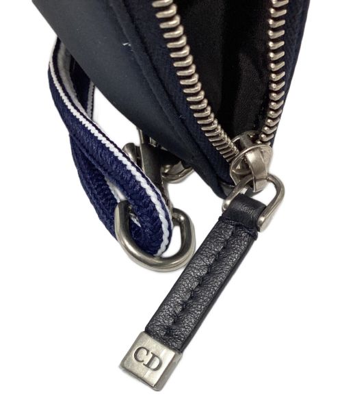 Christian Dior（クリスチャン ディオール）Christian Dior (クリスチャン ディオール) ストラップ付きポーチ ネイビーの古着・服飾アイテム