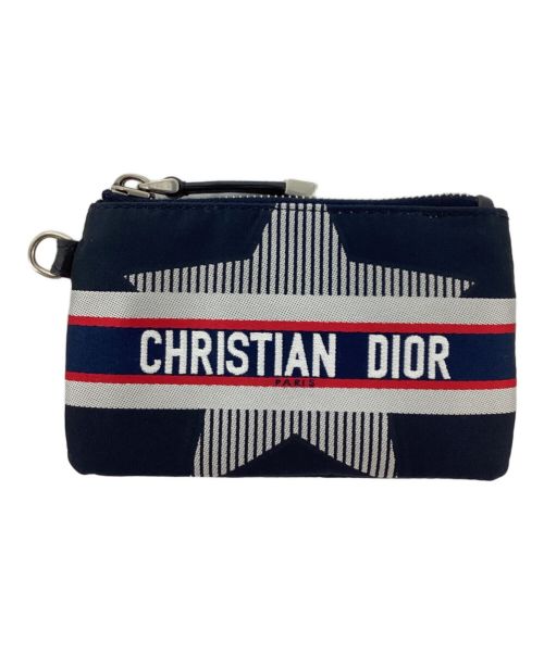 Christian Dior（クリスチャン ディオール）Christian Dior (クリスチャン ディオール) ストラップ付きポーチ ネイビーの古着・服飾アイテム