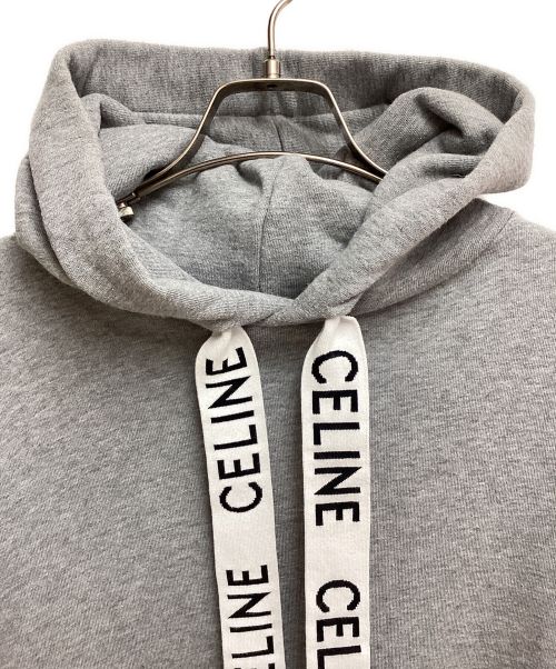 CELINE（セリーヌ）CELINE (セリーヌ) ルーズ フーディー / コットンフリース グレー サイズ:Sの古着・服飾アイテム