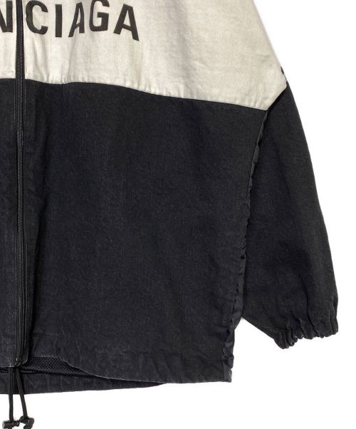 BALENCIAGA（バレンシアガ）BALENCIAGA (バレンシアガ) Oversized Printed Denim And Shell Jacket ブラック サイズ:36の古着・服飾アイテム
